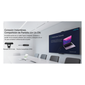 Kit de Conferencia Inalámbrica / Transmisión 4K/30fps / 4 Dispositivos Simultáneos / Alcance 10 m (32.8 ft) / Plug & Play / Multiplataforma