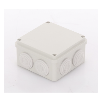 Caja de Derivación / 7 Glándulas Recortables / IP55 / -40 a 120°C / 100 x 100 x 54 mm (3.9 x 3.9 x 2.1 in)